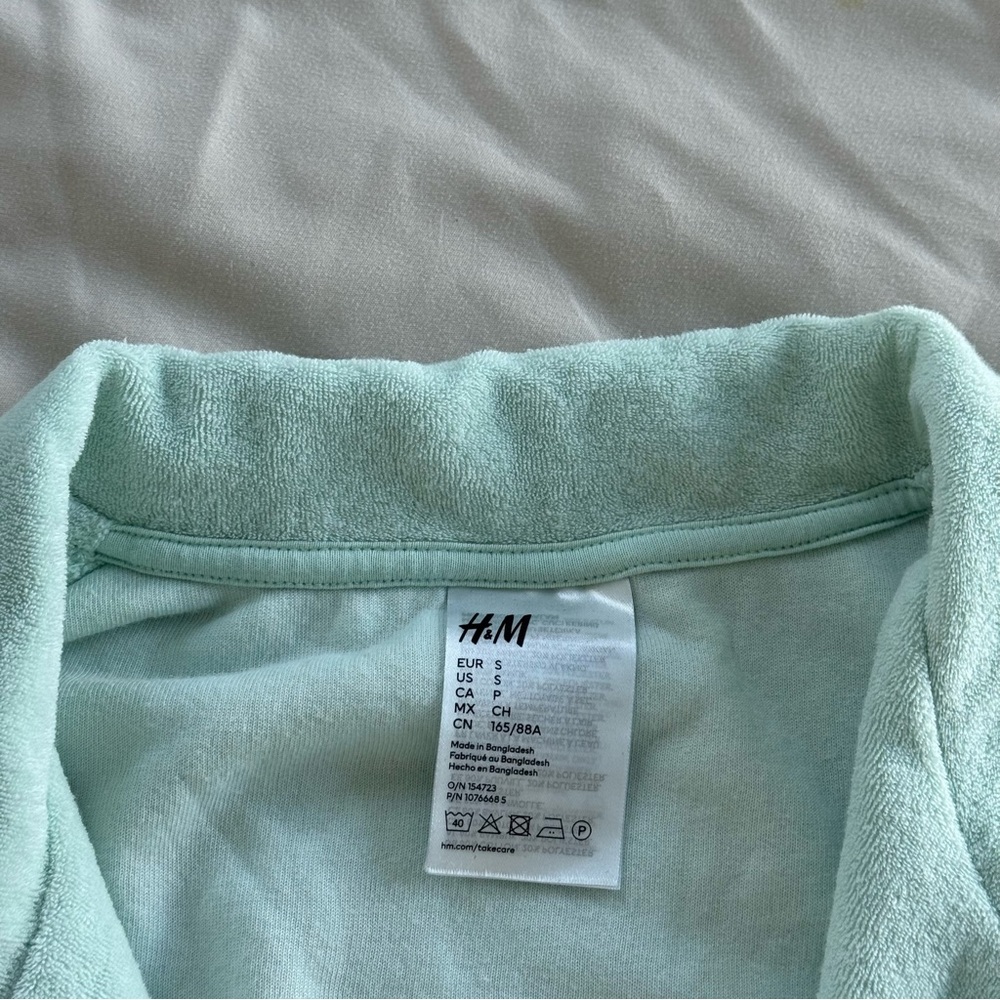 H&M Terry Button Up Oversized Top - Picture 5 of 6